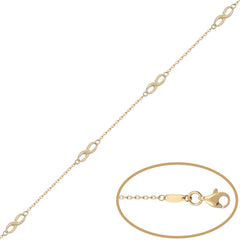 Pulsera de Oro 18k simbolo infinitos para mujer