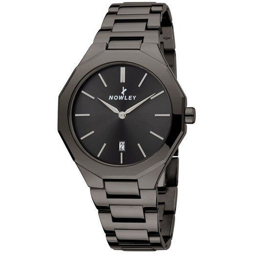 Reloj Nowley plano acero negro para hombre