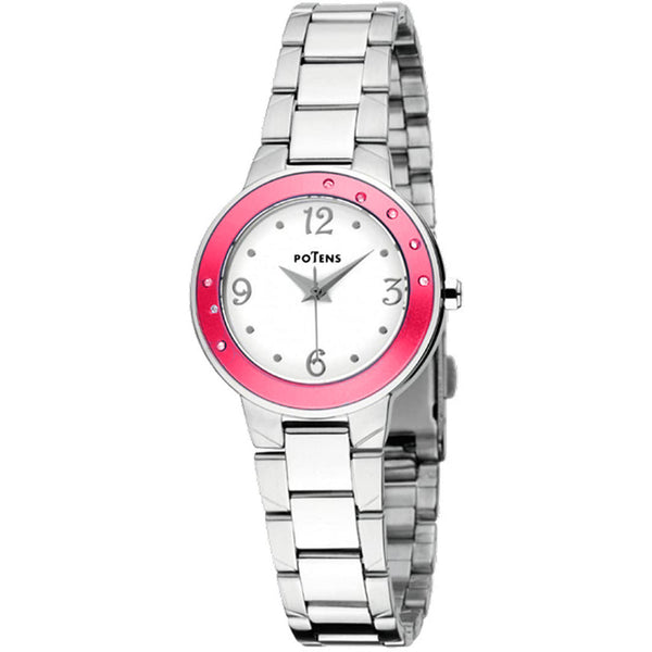 Reloj Potens analogico Bisel fucsia para mujer