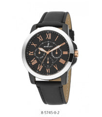 Reloj NOWLEY Hot Analógico correa piel y esfera Negra para hombre